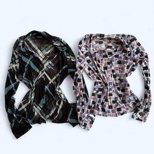 Bundle XL Nylon Mesh Retro Printed Button Ups